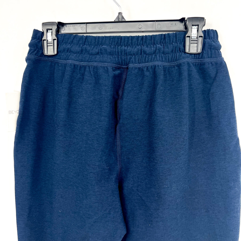 BEYOND YOGA Commuter Midi Joggers XS Nocturnal Navy Blue Drawstring Spacedye NWT
