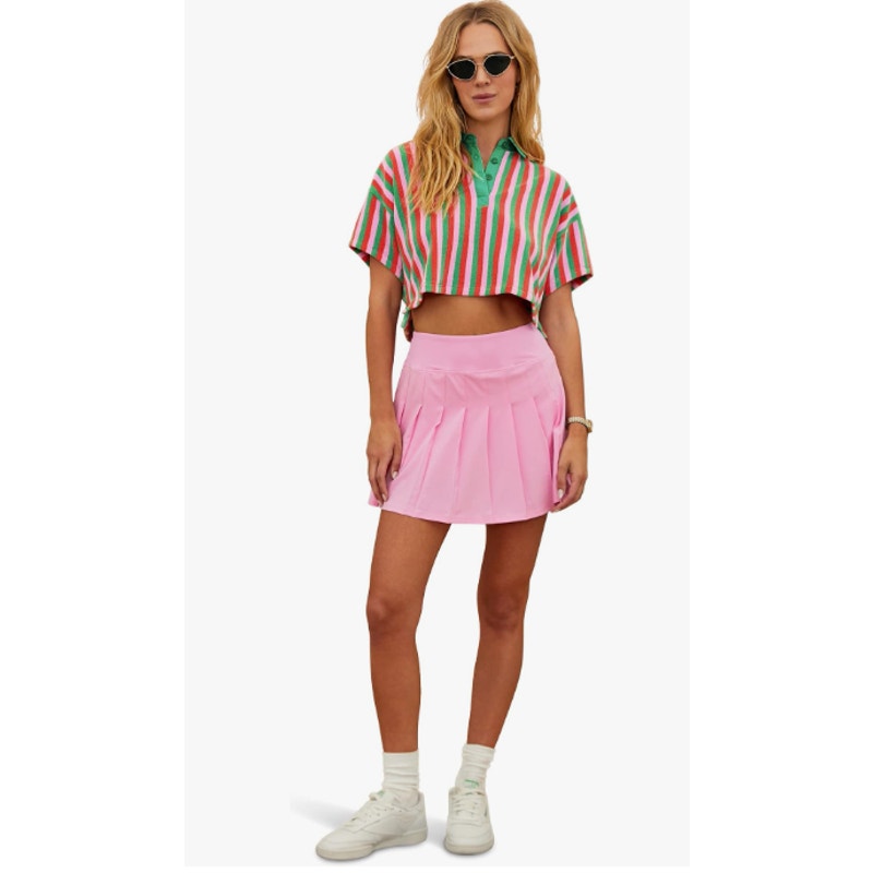 BEACHRIOT Women's Cape Tennis Skort XS Prism Pink Pleated w/ Short NWT