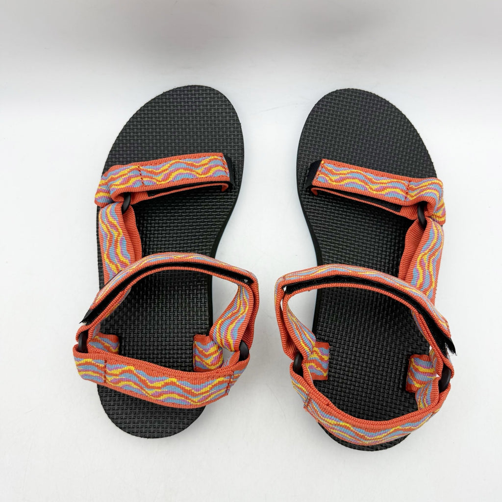 Teva Womens Original Universal Revive Sandals Size 6 EU 37 Orange Blue NIB