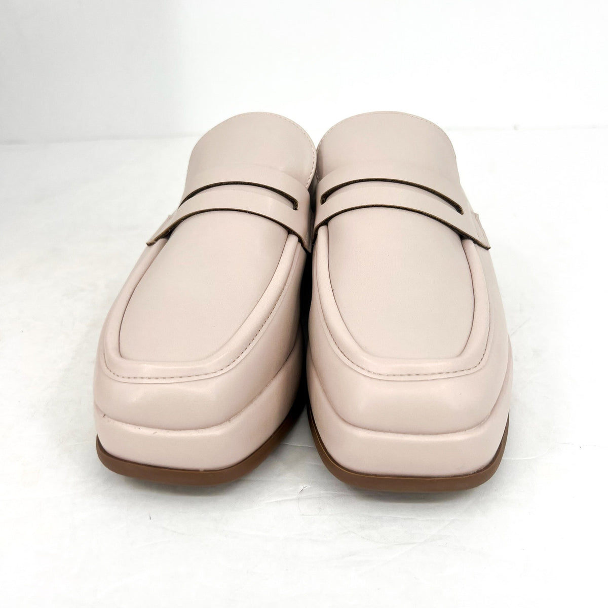 JOURNEE COLLECTION Women's Antonina Platform Loafer Mule Size 6.5 Cream Bone NIB
