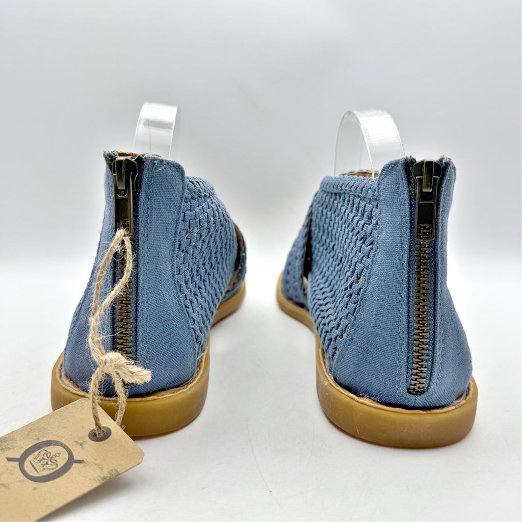 Born Womens Iwa Mac Cross-Front Sandals US 11 M EU 41.5 Blue Fabric NWOB