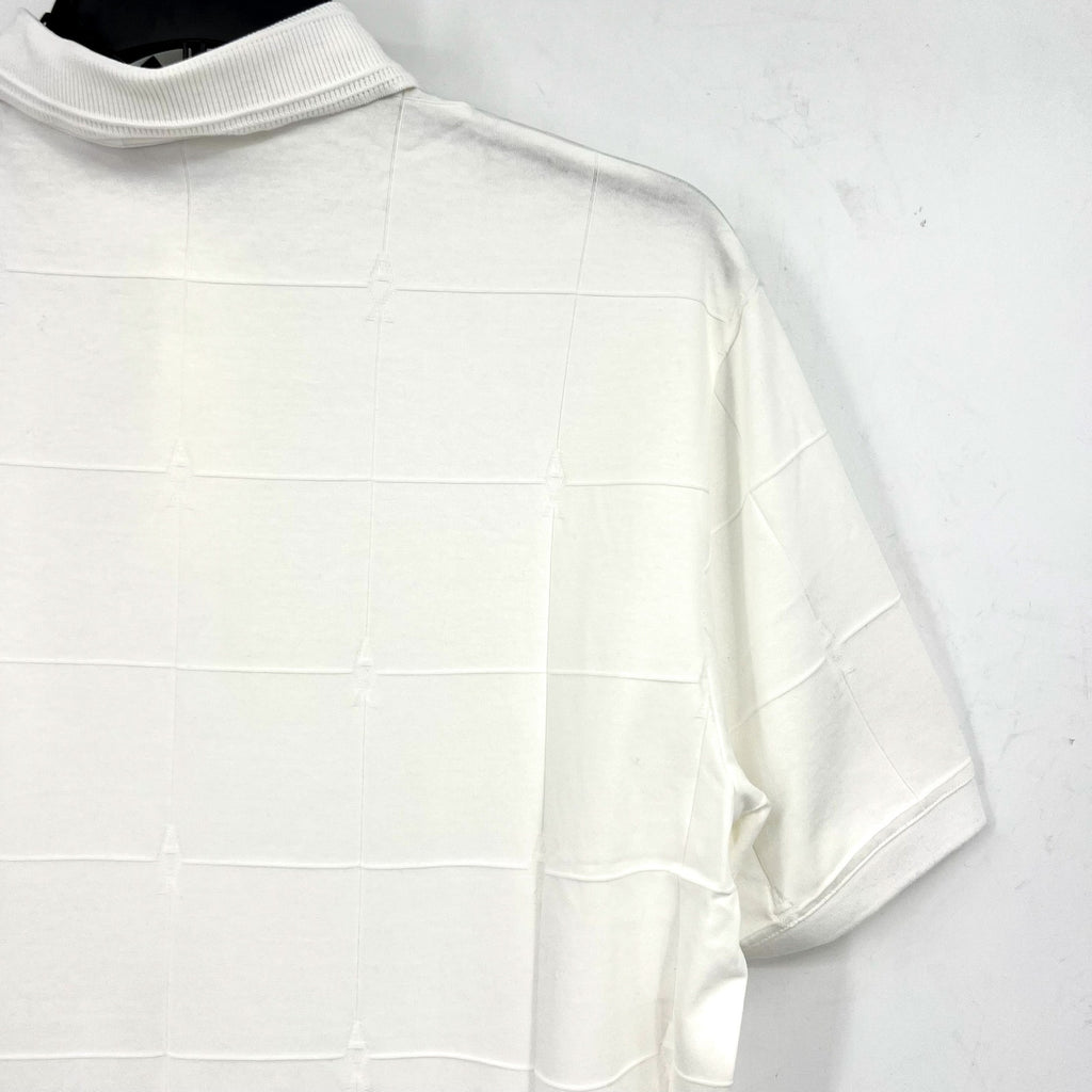 ARMANI EXCHANGE Men's Jacquard Short Sleeve Polo Shirt Large White 1116 NWT