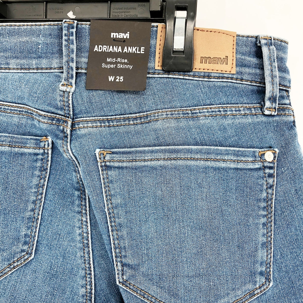MAVI Womens Adriana Ankle Jeans Size 25 Blue Mid Rise Super Skinny Supersoft NWT