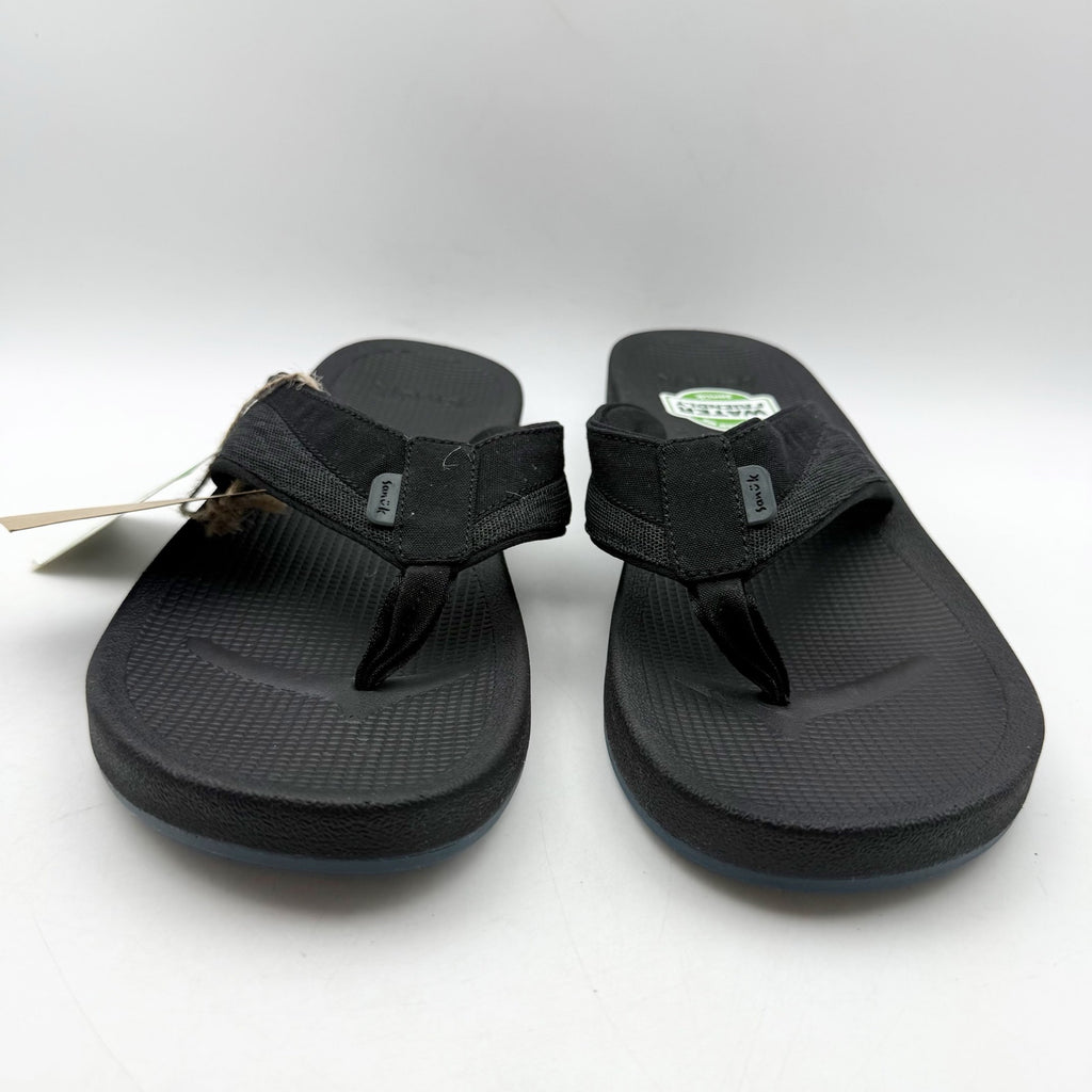 Sanuk Mens Cosmic Seas Mesh Thong Sandals US 11 EU 44 Black NWOB