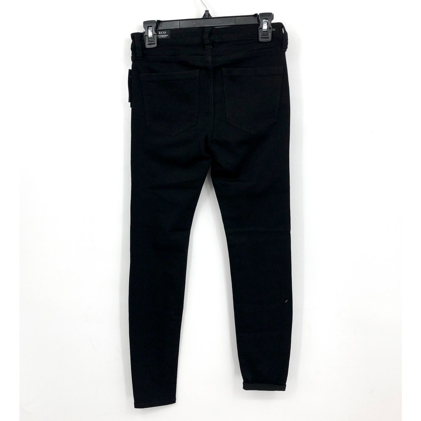 LIVERPOOL Women's Abby Jeans Size 26 US 2 Black Skinny Silky Soft Eco Denim NWT