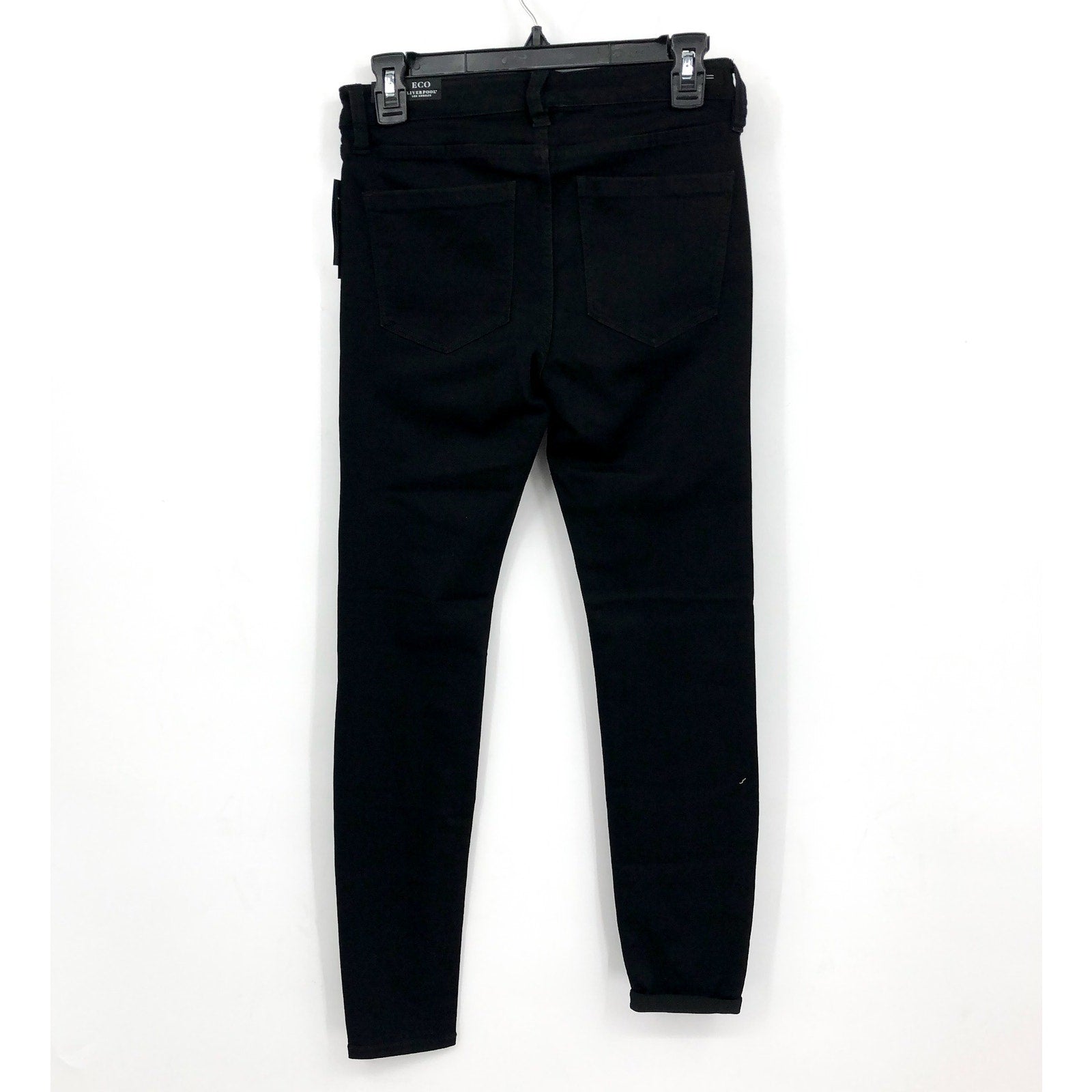 Liverpool Womens Abby Jeans Size 26 US 2 Black Skinny Silky Soft Eco Denim NWT