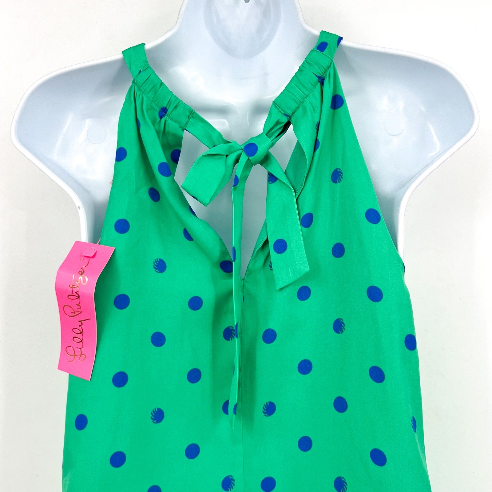 LILLY PULITZER Womens Rori Halter Top Small Botanical Green Hotter Spot NWT