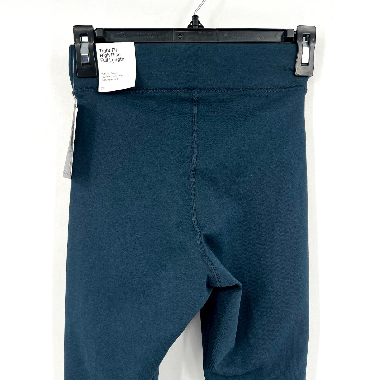 Nike Womens Logo Full Length Leggings XS Navy Blue Athletic High-Waisted NWT