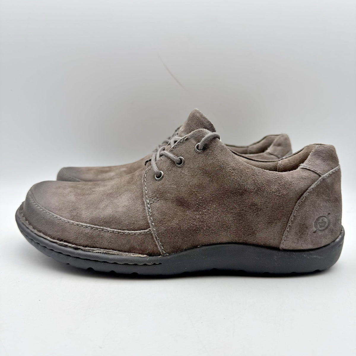 Born Mens Nigel 3-Eye Oxford Shoes Size 8 M EU 41 Grey Nubuck Leather NIB