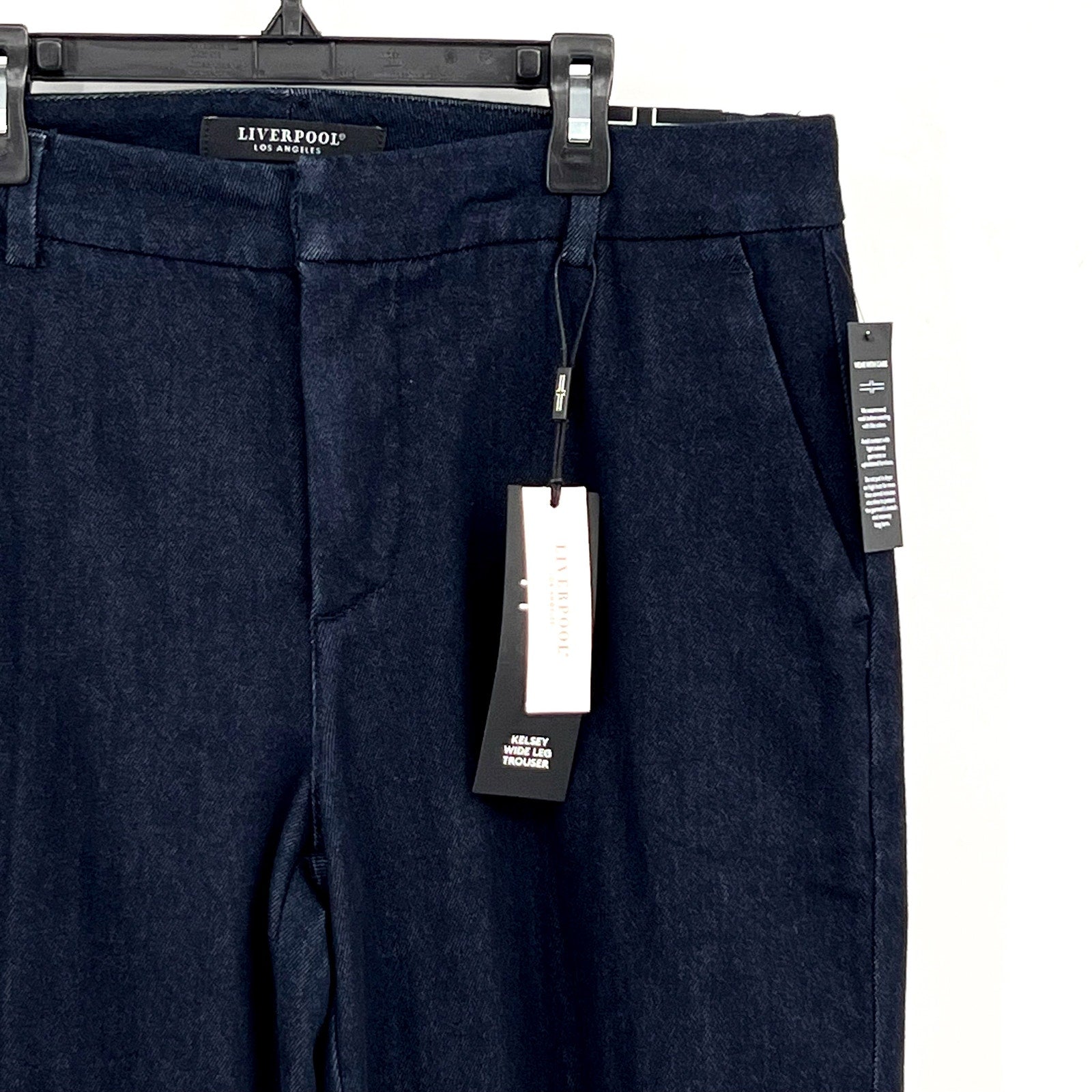 LIVERPOOL Womens Kelsey Wide Leg Denim Trousers US 10 Size 30 Blue Indigo NWT