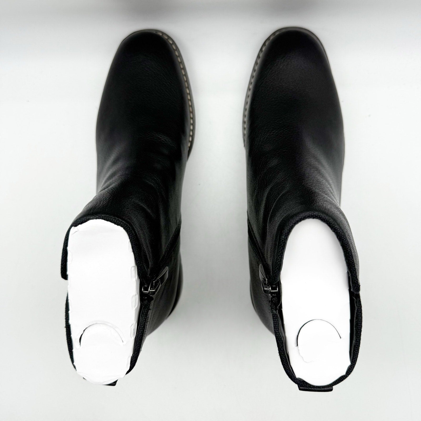 Franco Sarto Womens Marcus Ankles Bootie US 7 M EU 37 Black Leather NIB