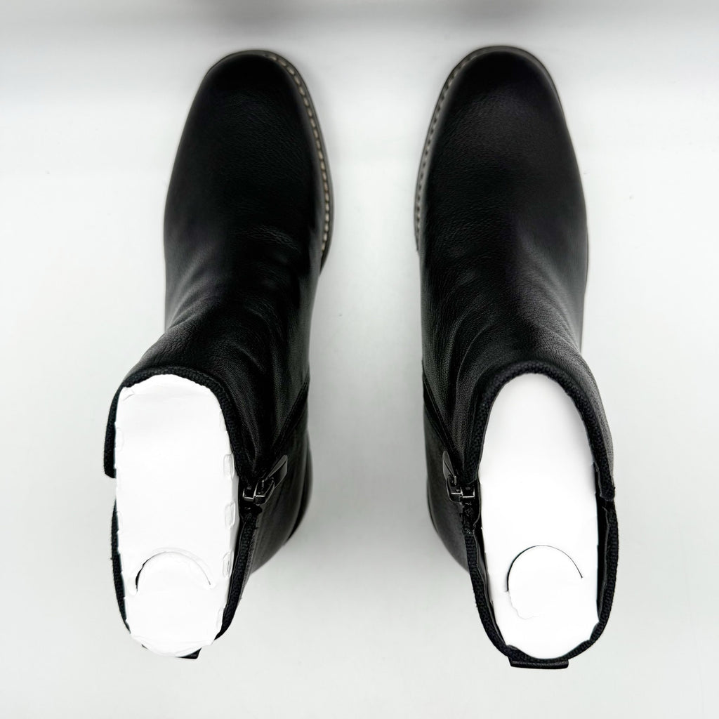 Franco Sarto Womens Marcus Ankle Bootie Size 7 M EU 37 Black Leather Boots NIB