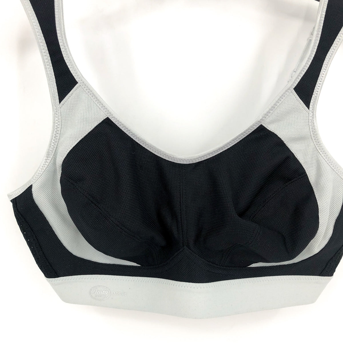 ANITA ACTIVE Women's Extreme Control Sports Bra Size 36B Black Grey Wirefree NWT