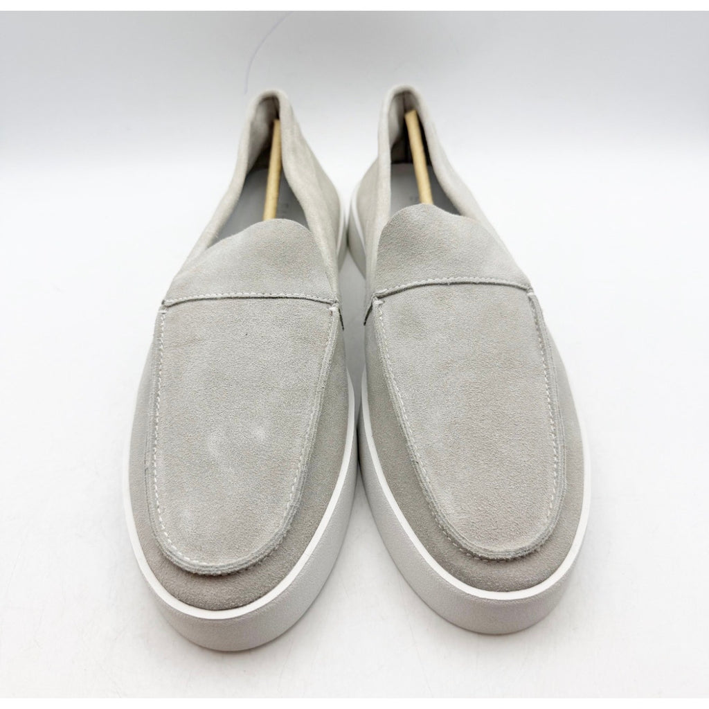 Saint Morta Men's Hemisphere Slip On Loafers Size 8 Light Grey White Suede NIB