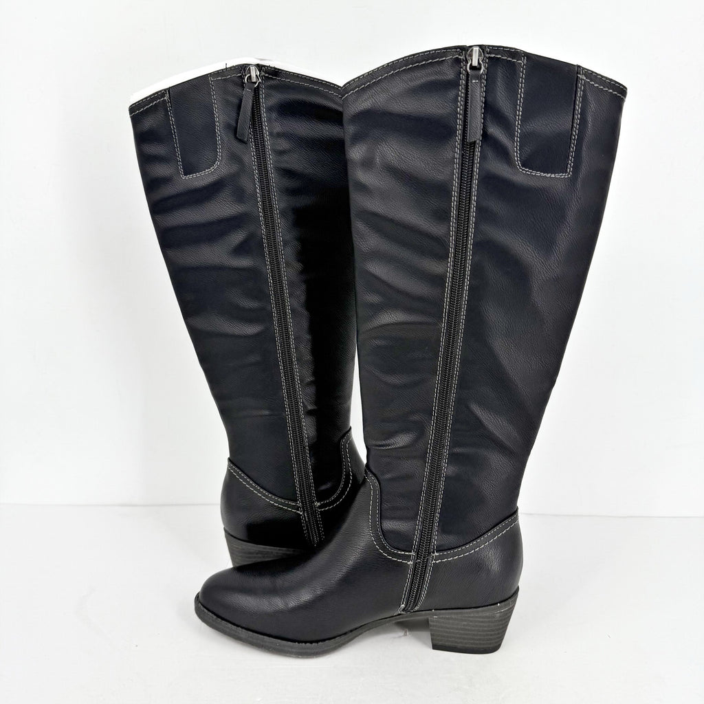 SOUL Naturalizer Womens Zoya Boots US 8 Wide Black Knee High NIB