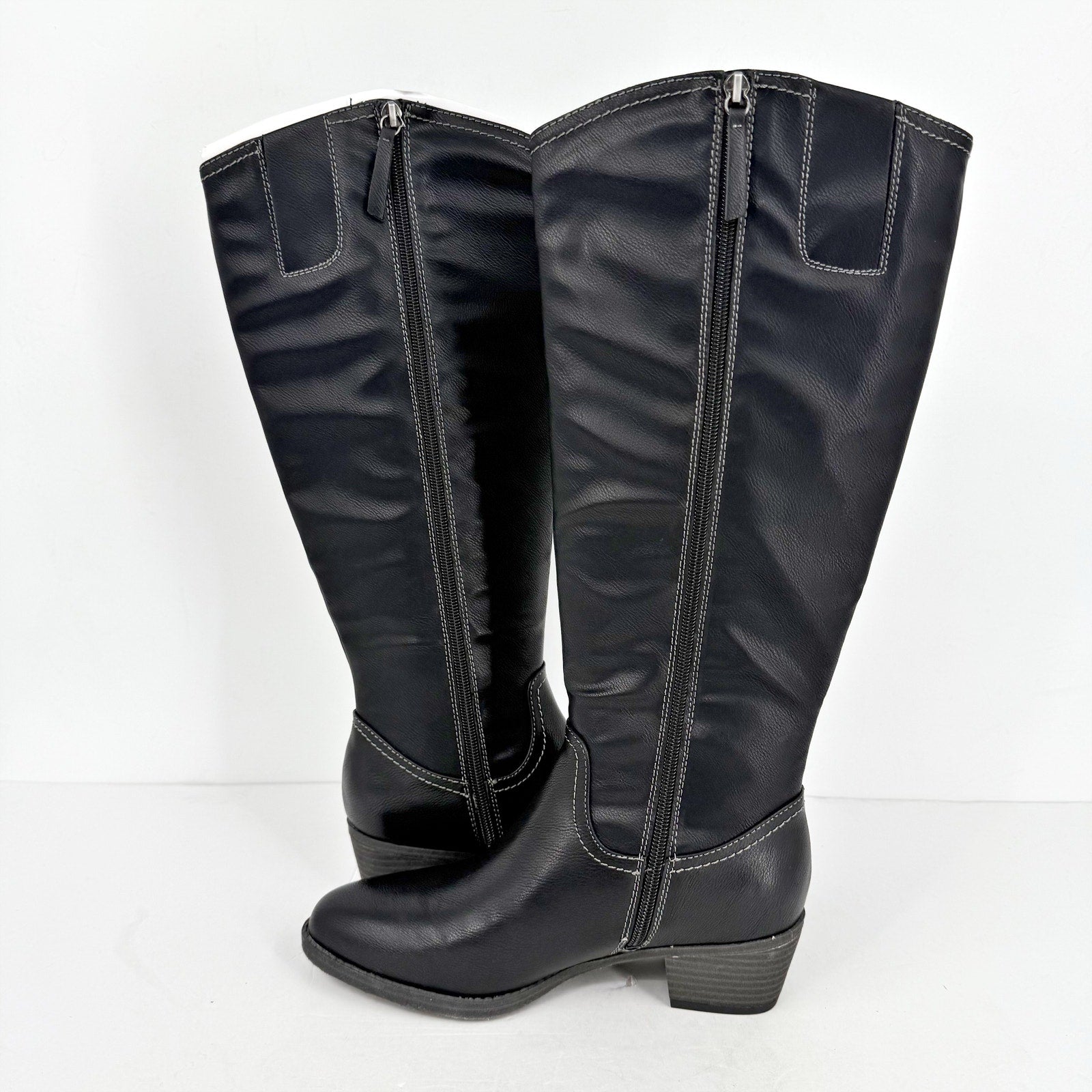 SOUL Naturalizer Womens Zoya Boots US 8 Wide Black Knee High NIB