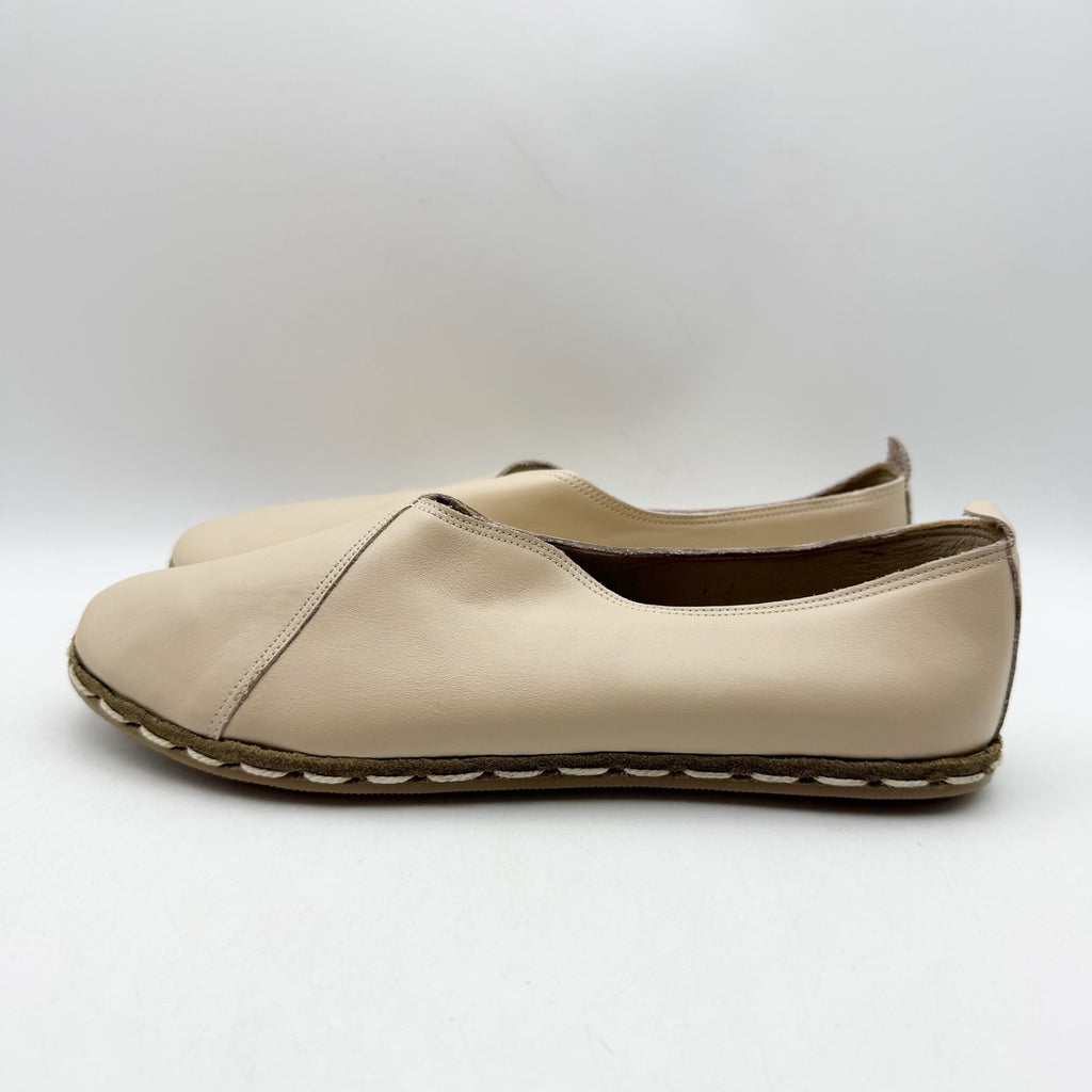 NIDA LU Womens LU Loafers EU 40 US Size 9 Bone White Leather NWOB