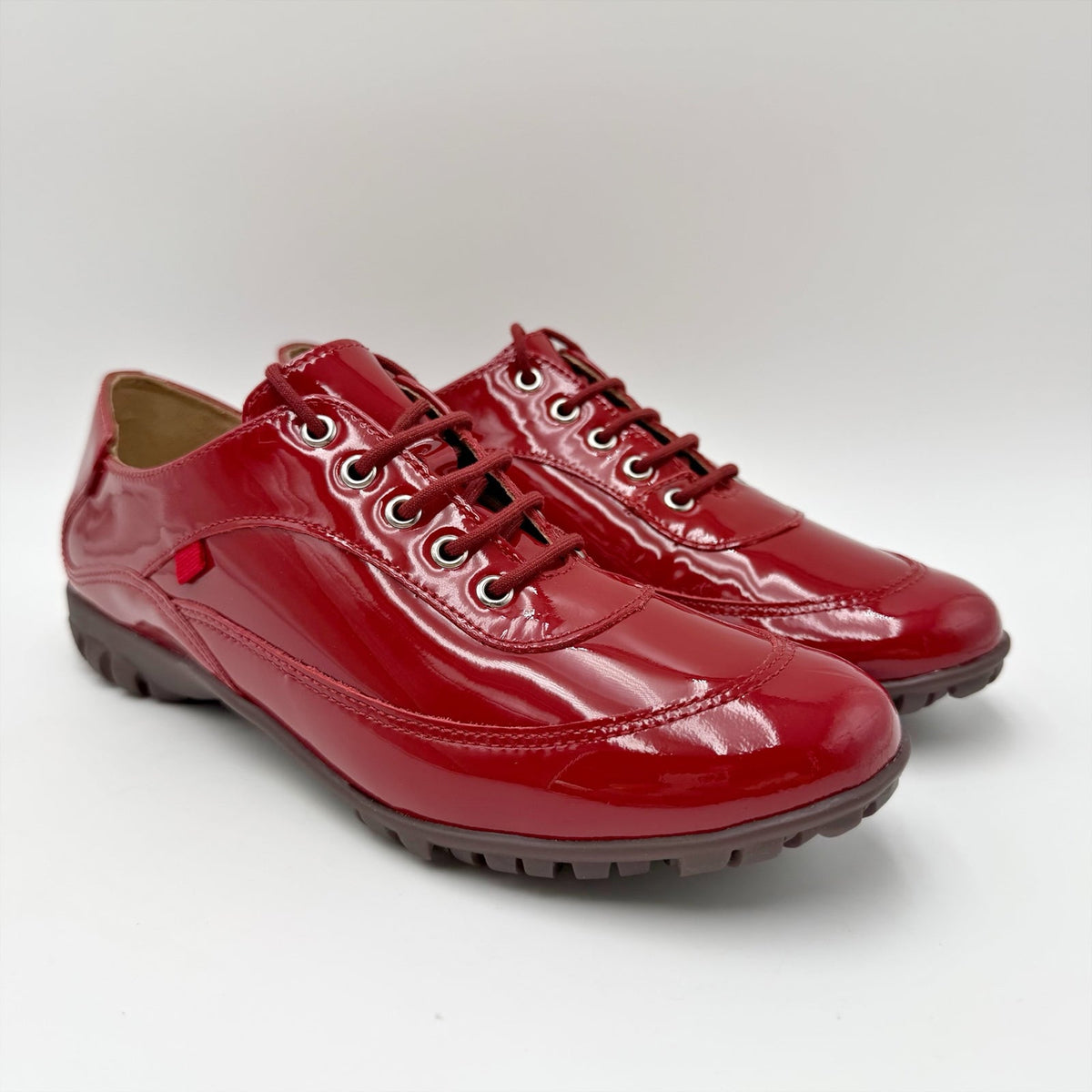 Marc Joseph New York Womens Hampton Golf Shoes Size 7.5 Red Patent Leather NIB