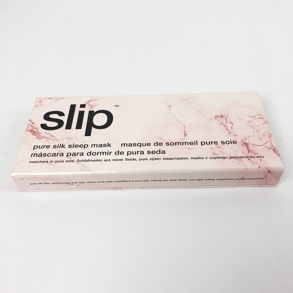 SLIP Women's Silk Sleep Mask Pink Marble 100% Pure Mulberry (One Size) NIB