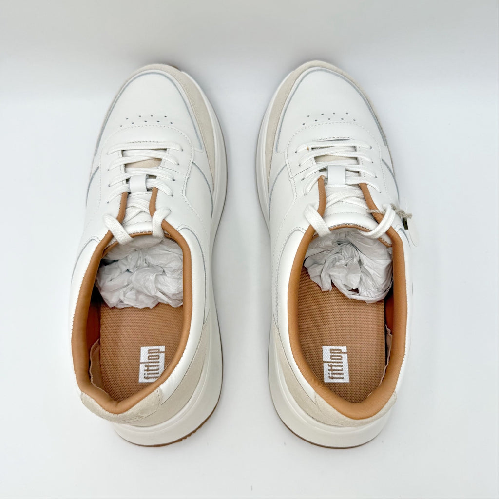 FitFlop Womens F-Mode Casual Sneakers Size 8 EU 39 Urban White Suede NWOB