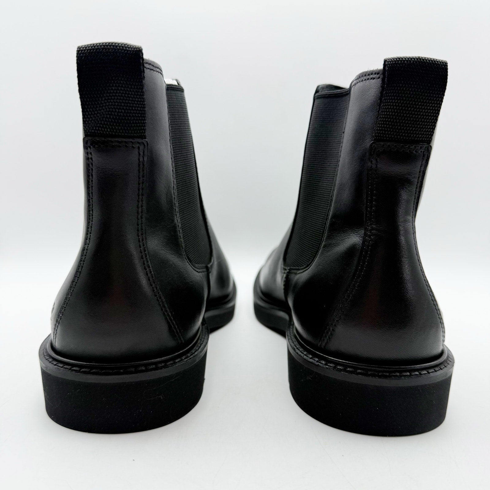 ECCO Mens Metropole London Chelsea Boots EU 46 US 12-12.5 Black Leather NWOB