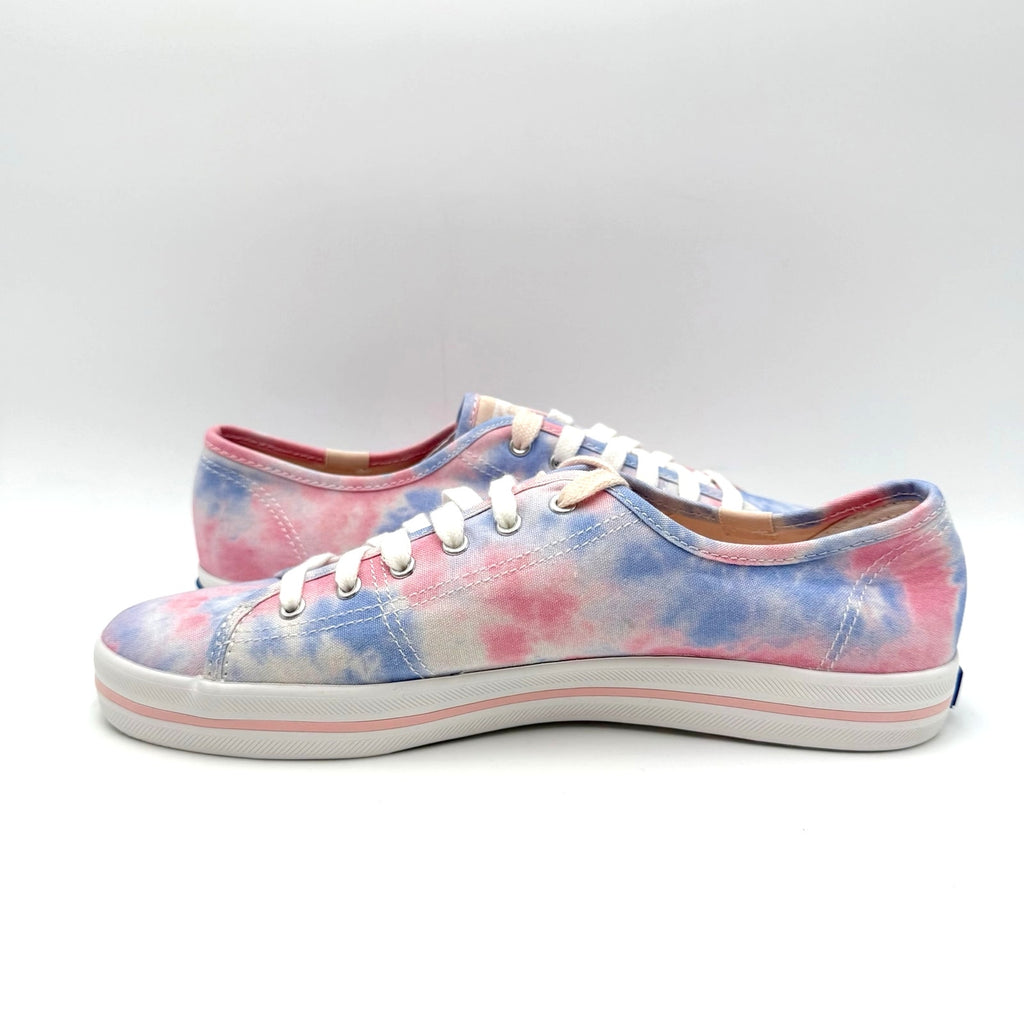 Keds Womens Kickstart Low Sneakers Size 8 Tie Dye Pink Blue Canvas NWOB