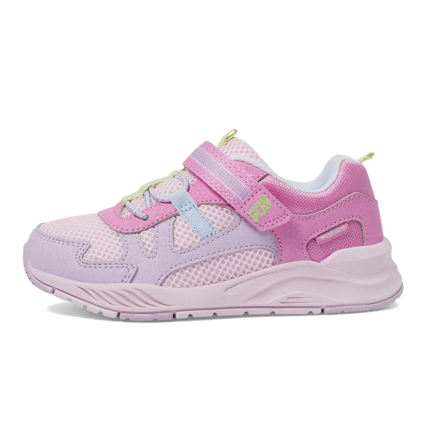 Stride Rite Girls Made To Play Sneaker 2.5 Wide Light Pink Big Kids Shoe NIB