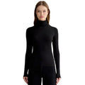 EVERLANE Women's Luxe Rib Turtleneck Sweater Small Black Long Sleeve Supima NWT