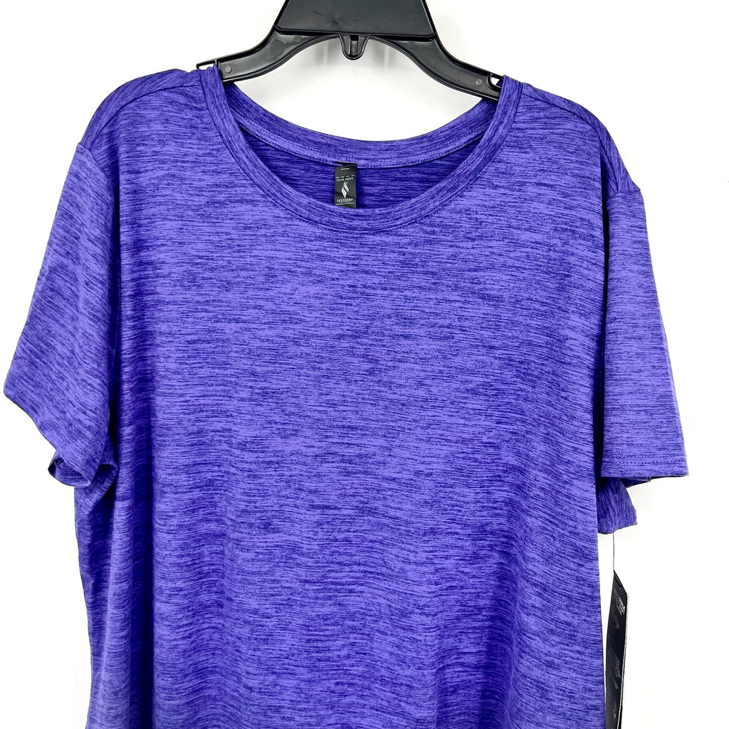 SKECHERS Women's GO DRI Swift Tunic Tee Medium Purple Short Sleeve NWT