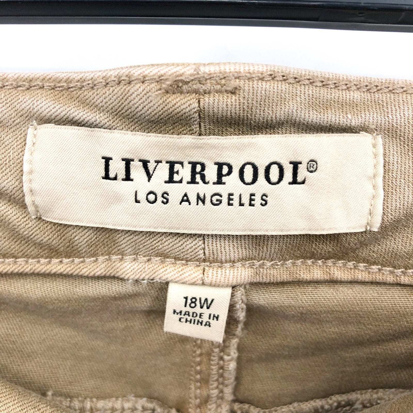 LIVERPOOL Women's Piper Hugger Ankle Skinny Jeans Size 18W Biscuit Tan NWT