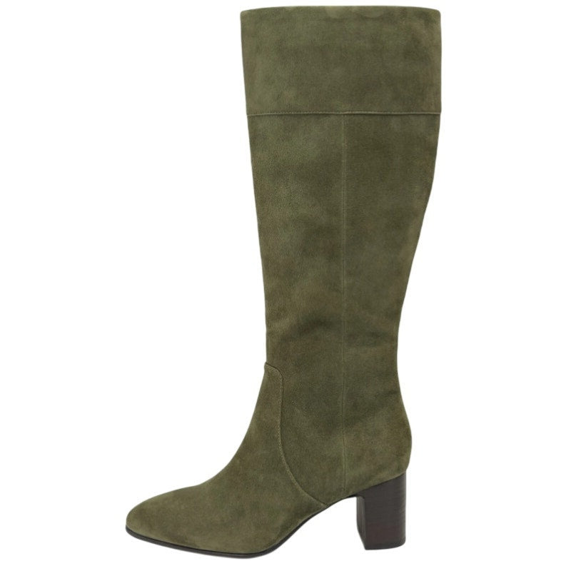 Aerosoles Womens Minerva Knee High Boots US 6 M Green Dark Olive Suede NWOB