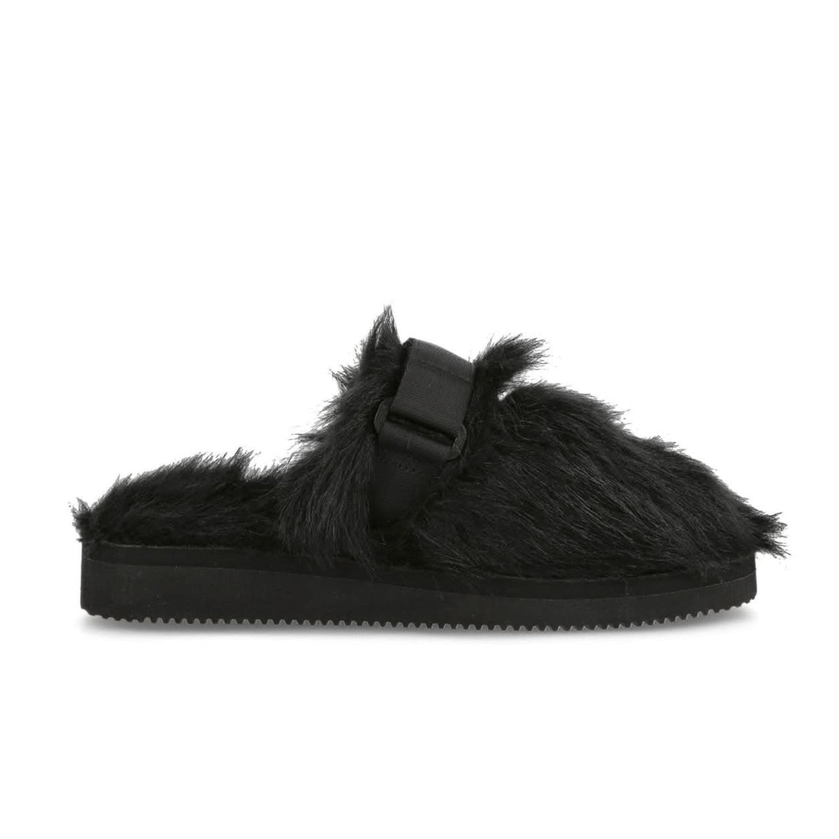 SUICOKE Womens Zavo Faux Fur Slide Clogs Size 7 EU 36 Black Faux Fur NWOB