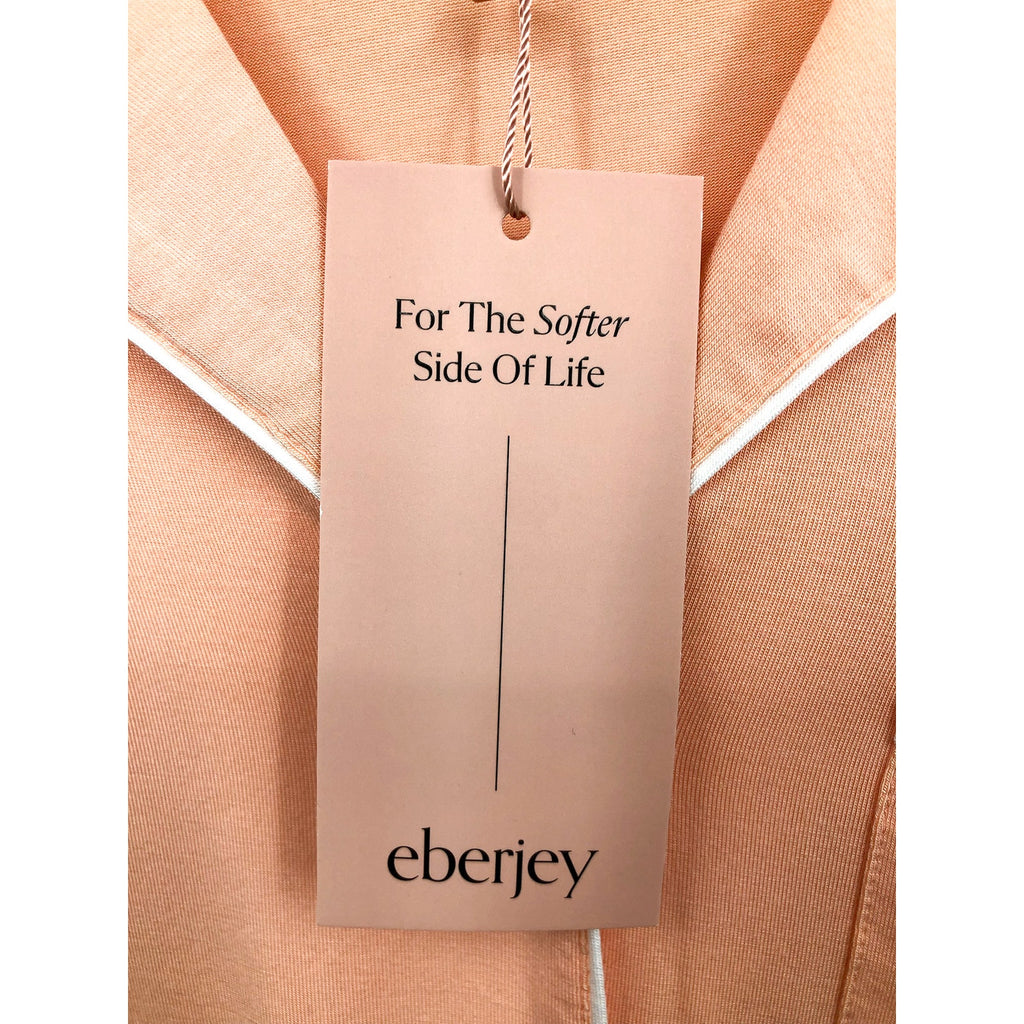 EBERJEY Gisele Shortie Short PJ Set Small Peach Parfait Ivory TENCEL Modal NWT