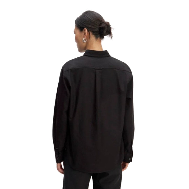 EVERLANE Women's The Must-Have Oxford Shirt Size 12 Black Oversized NWT