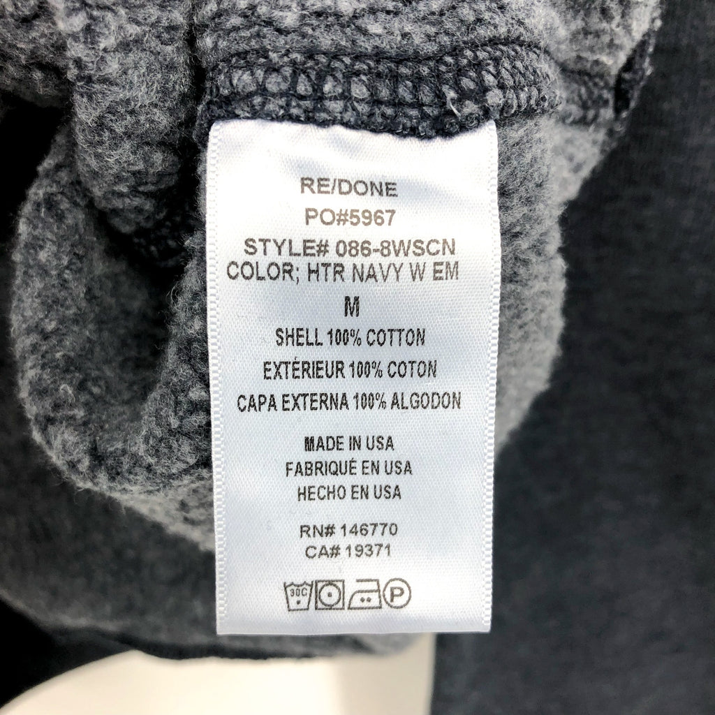 RE/DONE Shrunken Crewneck Sweater Blue XS