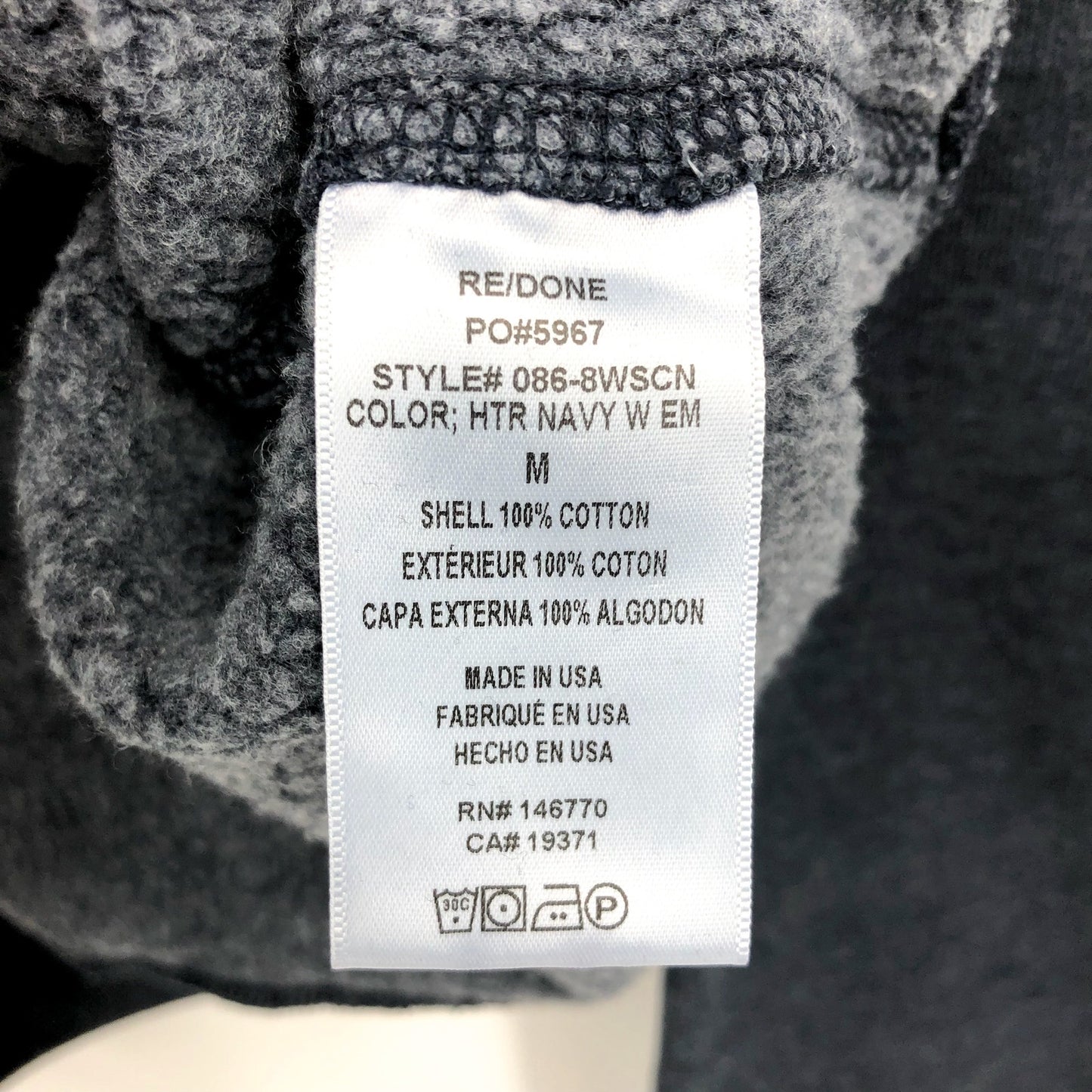 RE/DONE Shrunken Crewneck Sweater Blue XS