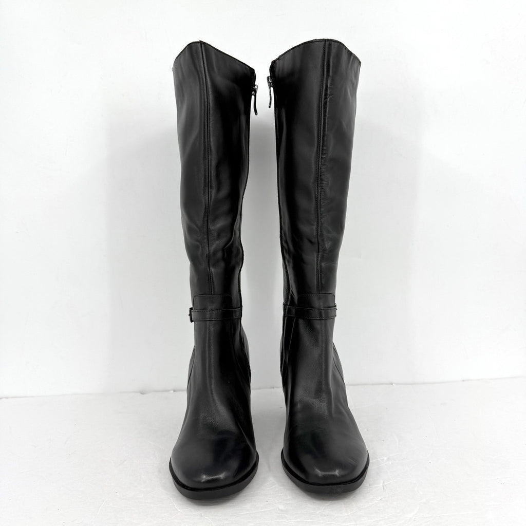 Easy Spirit Womens Eflex Imani Knee High Boots US 8.5 Black Leather NWOB