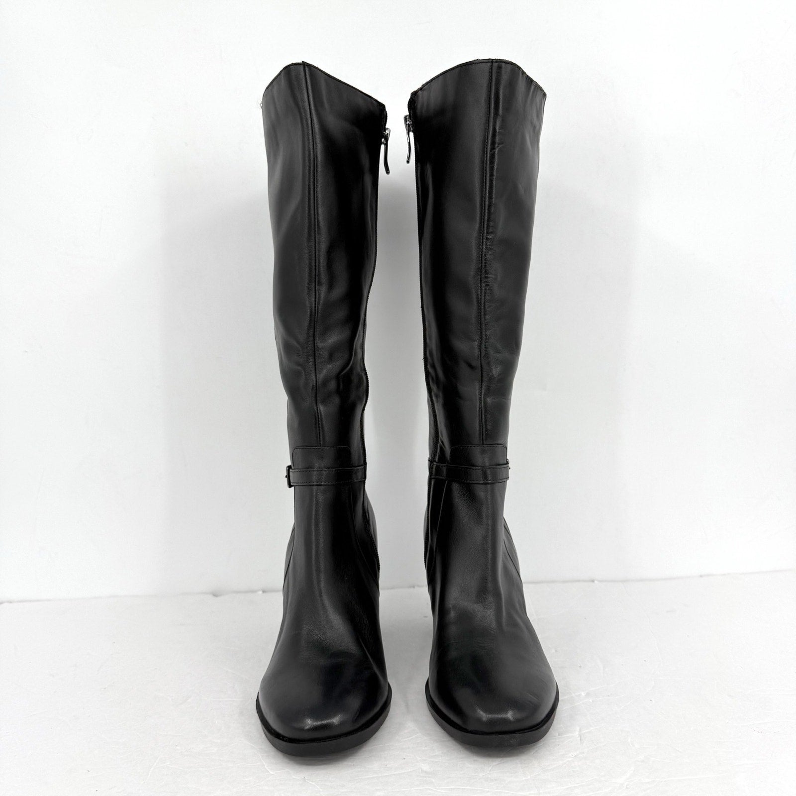 Easy Spirit Womens Eflex Imani Knee High Boots US 8.5 Black Leather NWOB
