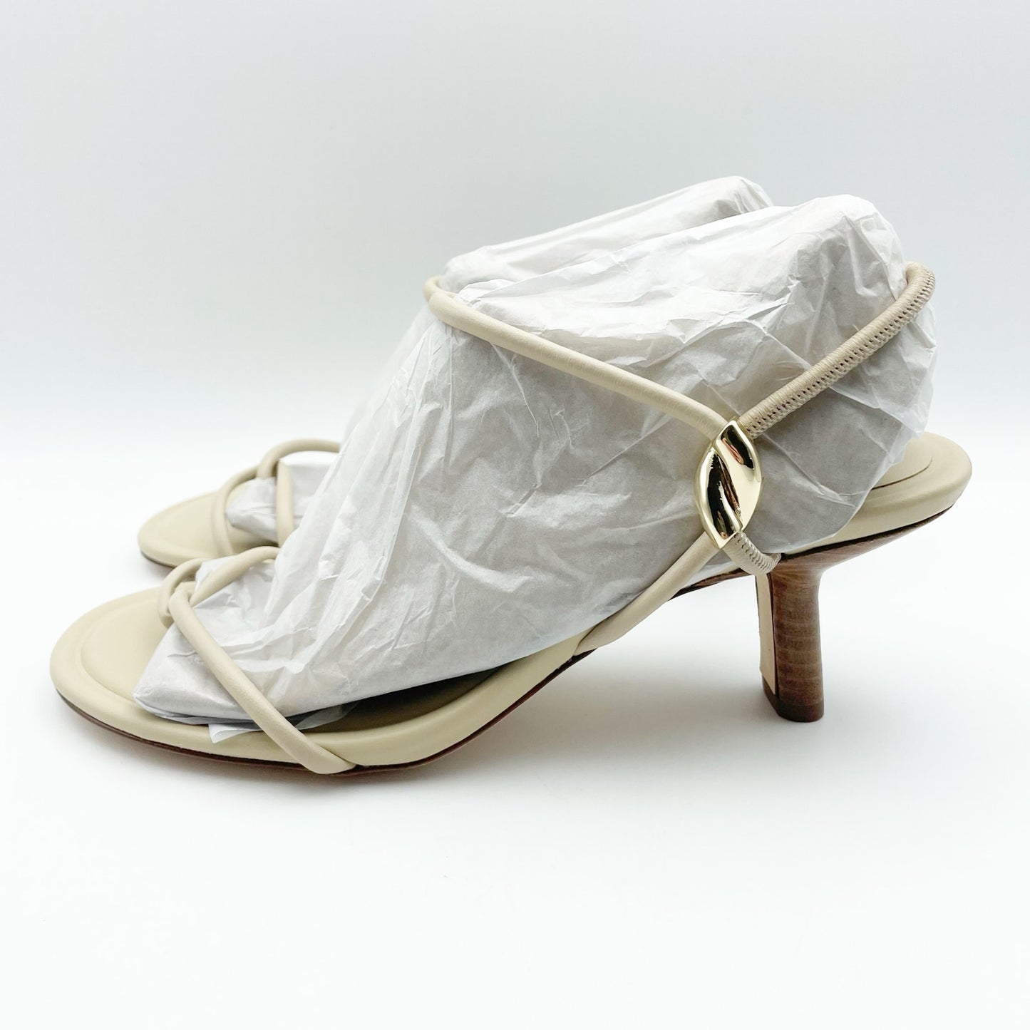 Vince Womens Jolie Strappy Kitten Heel Sandals US 6.5M EU 36.5 Tan Cream