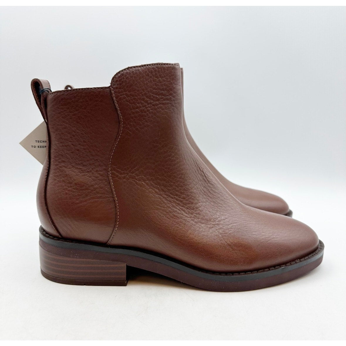 Cole Haan Womens River Chelsea Bootie Size 6 Brown Leather Waterproof Boots NIB