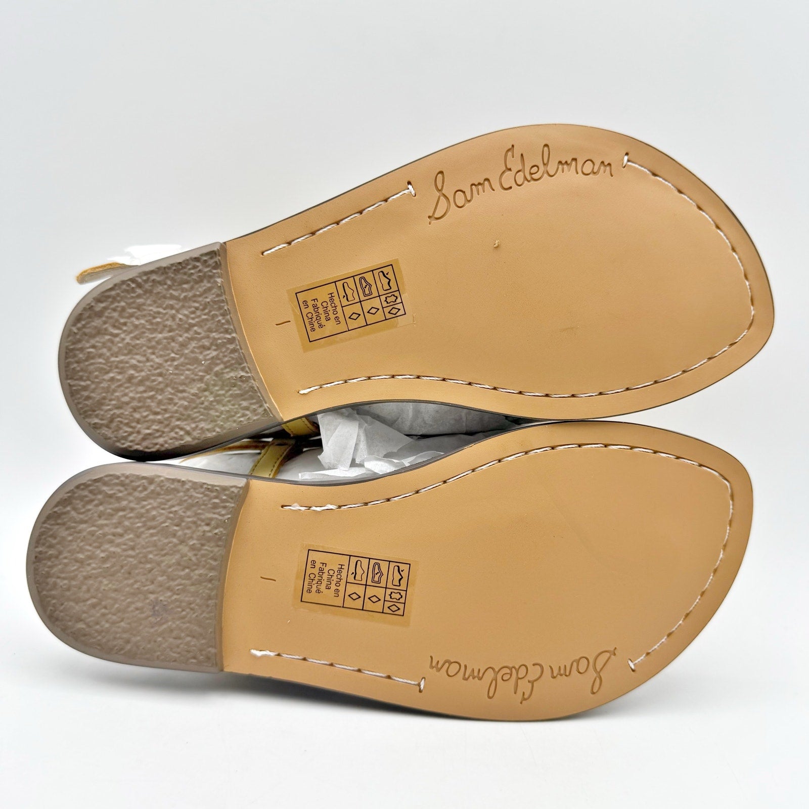 Sam Edelman Girls Gillie Mini Sandals US 1 M EU 32 Yellow Leather NIB