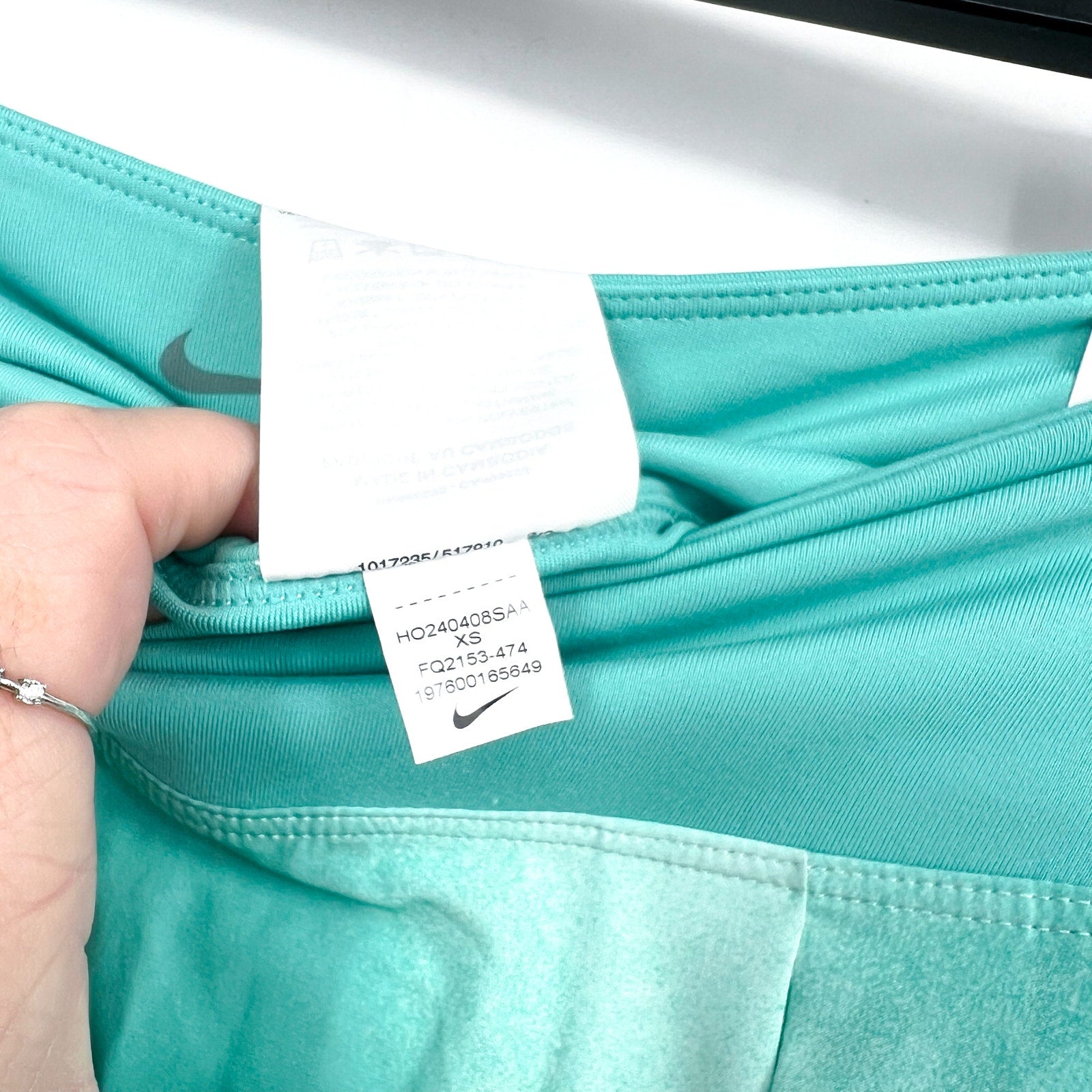 NIKE Women's Dri-Fit  Pleated Tennis Skirt XS Glacier Blue Print Skort NWT