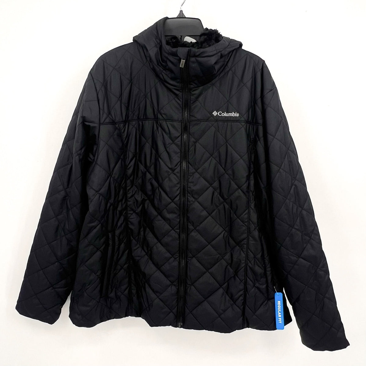 COLUMBIA Women's Copper Crest II Hooded Jacket 2X Black Omni Shield NWT