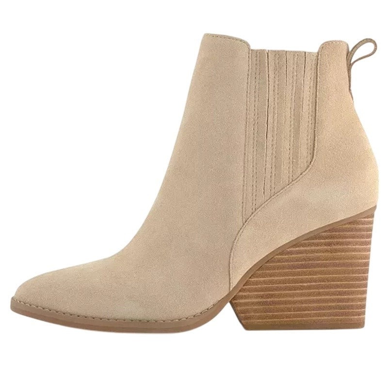 Toms Womens Noa Ankle Boots US 10 EU 42 Tan Beige Suede Pull On NWOB