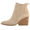 Toms Womens Noa Ankle Boots Size 10 EU 42 Tan Beige Suede Pull On NWOB
