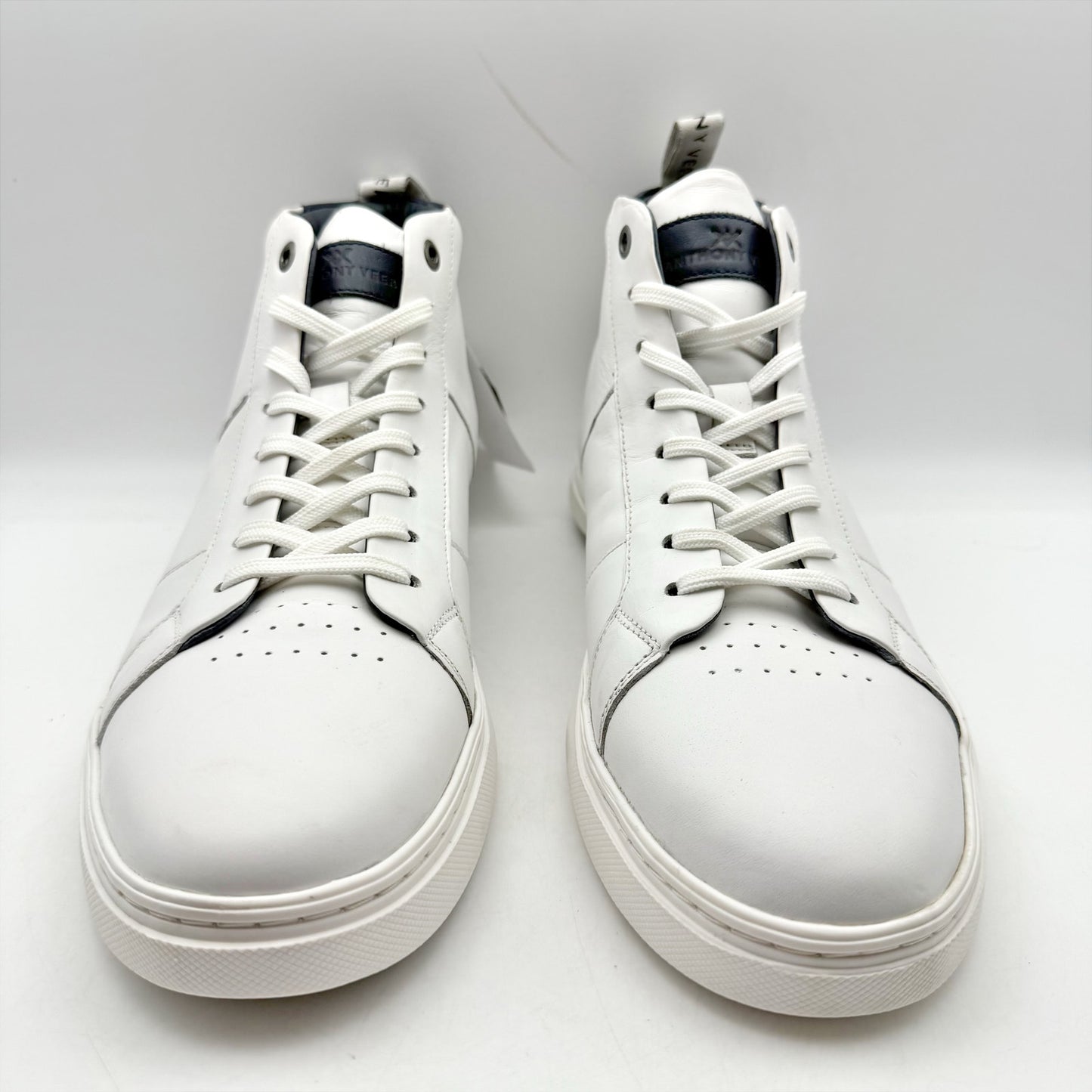 Anthony Veer Mens Kips High-Top Sneakers US 10.5 EU 43.5 White Leather NWOB