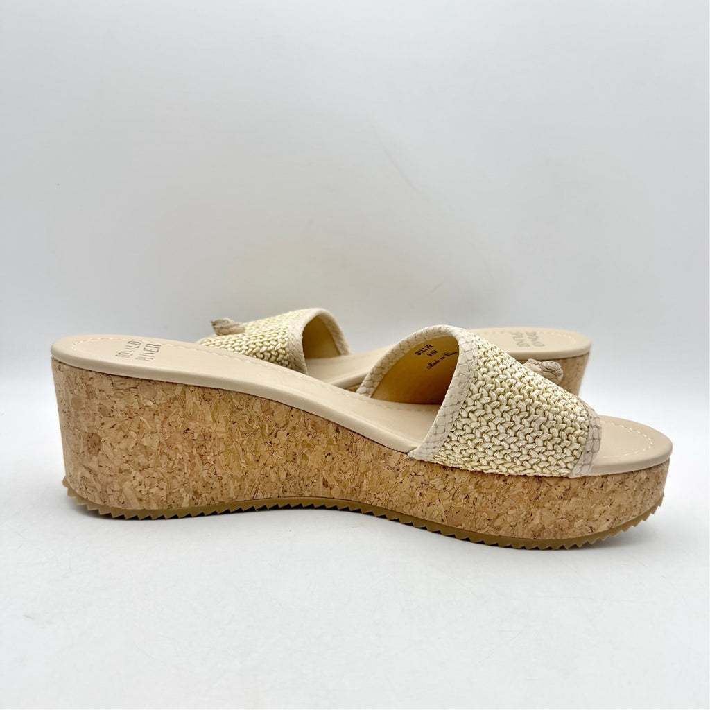 Donald Pliner Womens Silli Wedge Sandal Size 9.5 M Tan Jute NWOB
