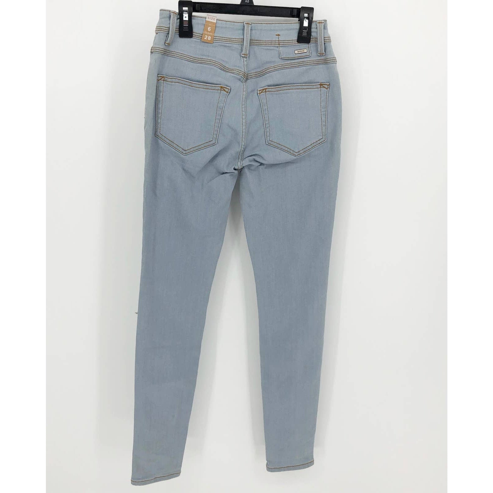 PRANA Women's Soma Skinny Jeans 28x29 US 6 Blue Light Wash High Rise Stretch NWT
