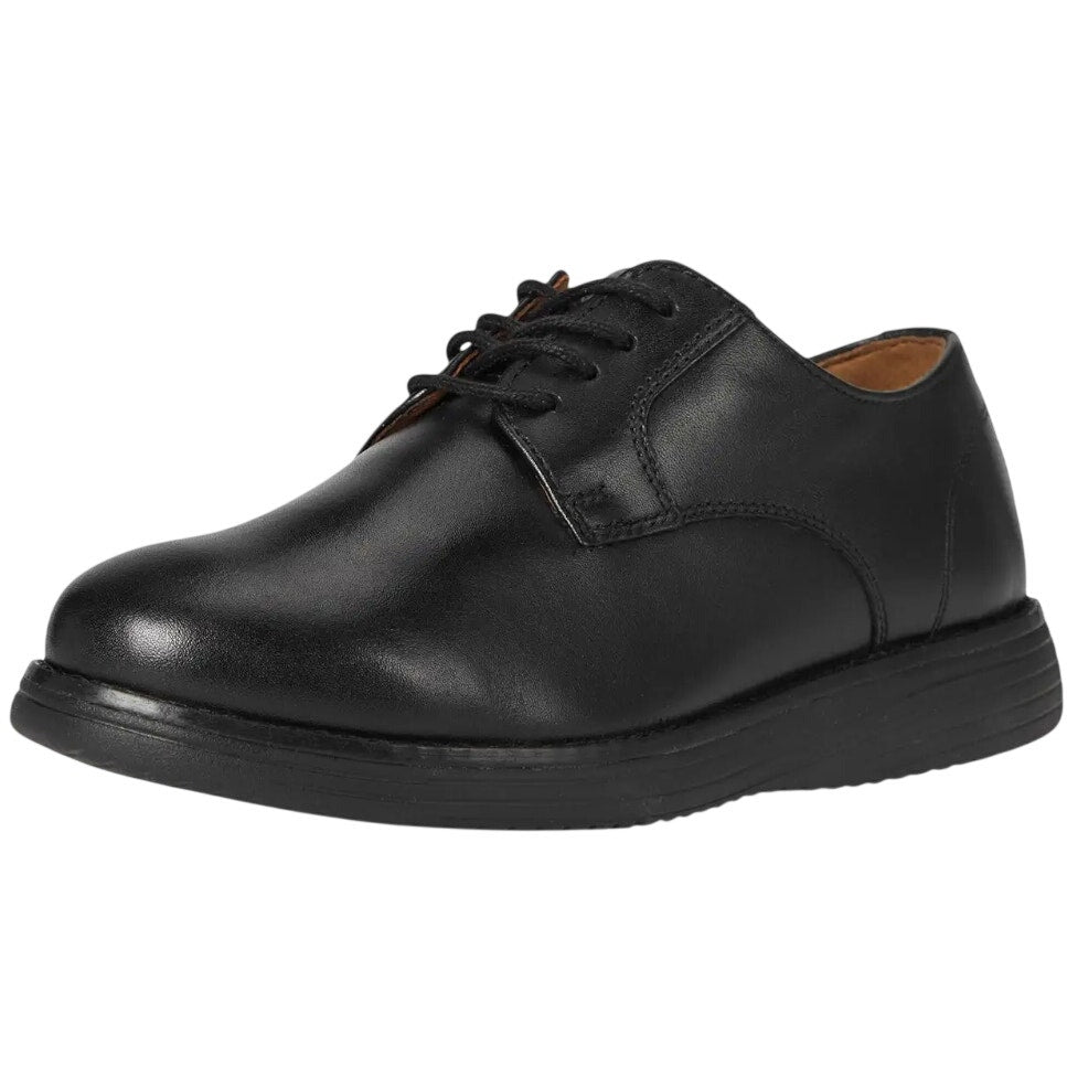Johnson & Murphy Kids Upton Plain Toe Oxford Shoes US 7 M Black Leather NIB