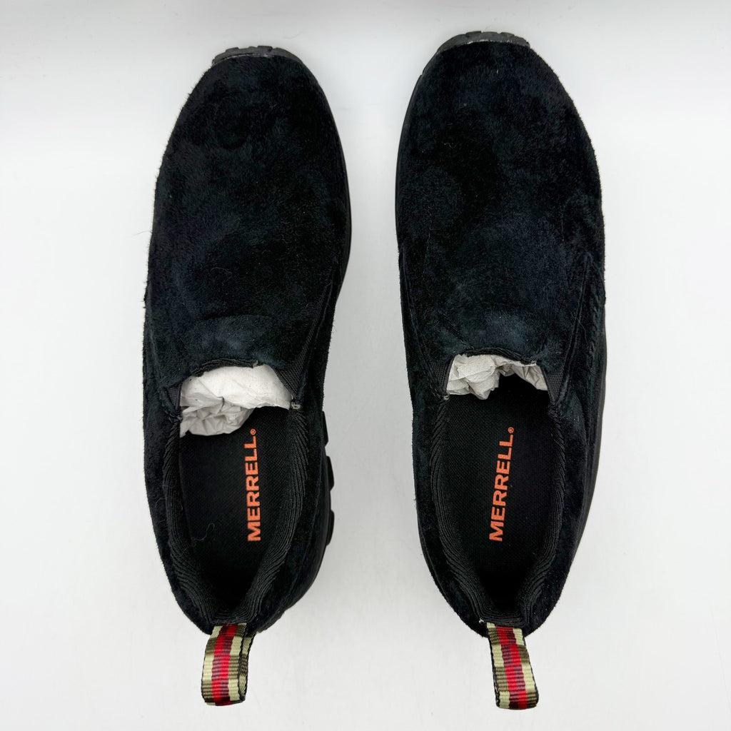MERRELL Womens Jungle Moc Toe Shoes US 7 M Black Midnight Suede Slip On NIB